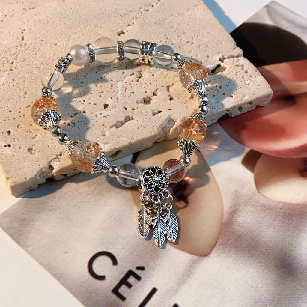 Lotus Geometric Chic Bracelet For Women Handcrafted Beads Stylish Alloy Jewelry