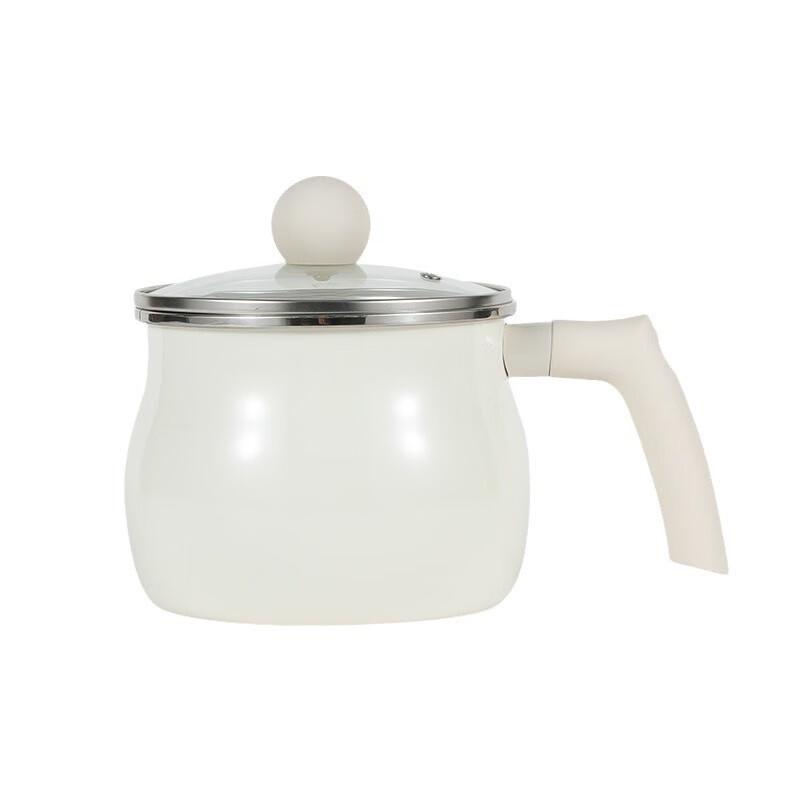 St. Bede 16cm Enamel Soup/Milk Pot with Lid