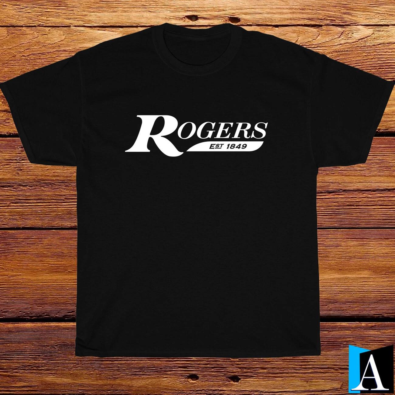 Новая футболка Rogers Drums Логотип EST 1849 Черный/ Белый/ Серый/ Темно-синий Футболка S-5XL 4XL