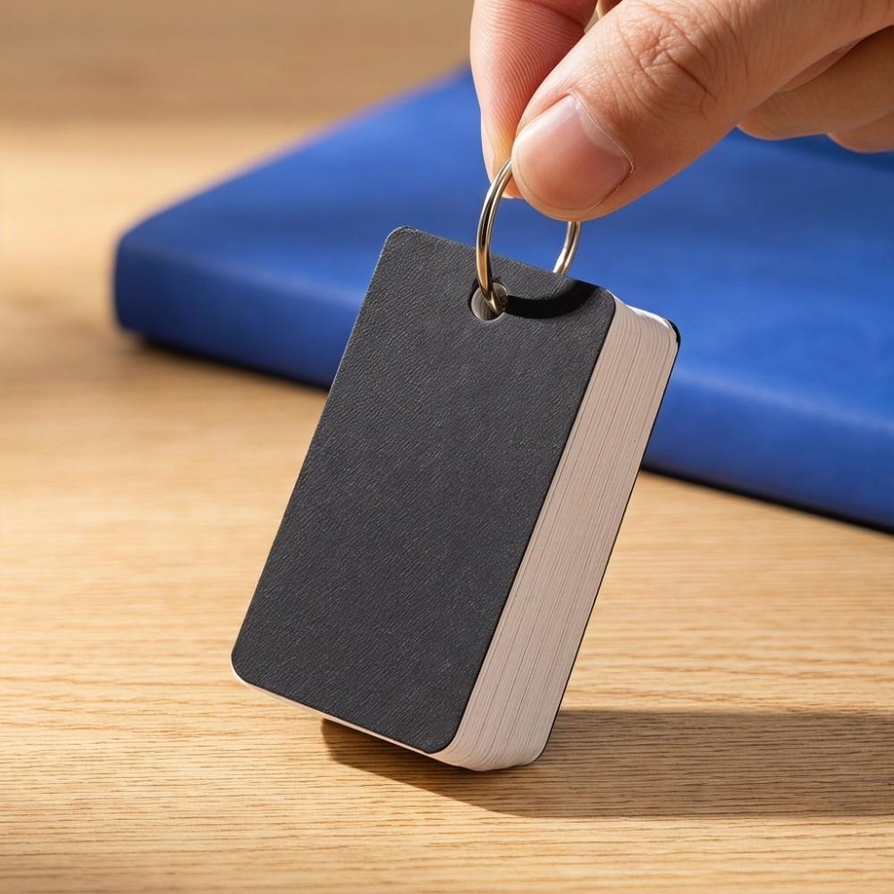 Paper Ring-bound Blank Word Flash Cards  Office Classification Marking Small Note Cards чёрный