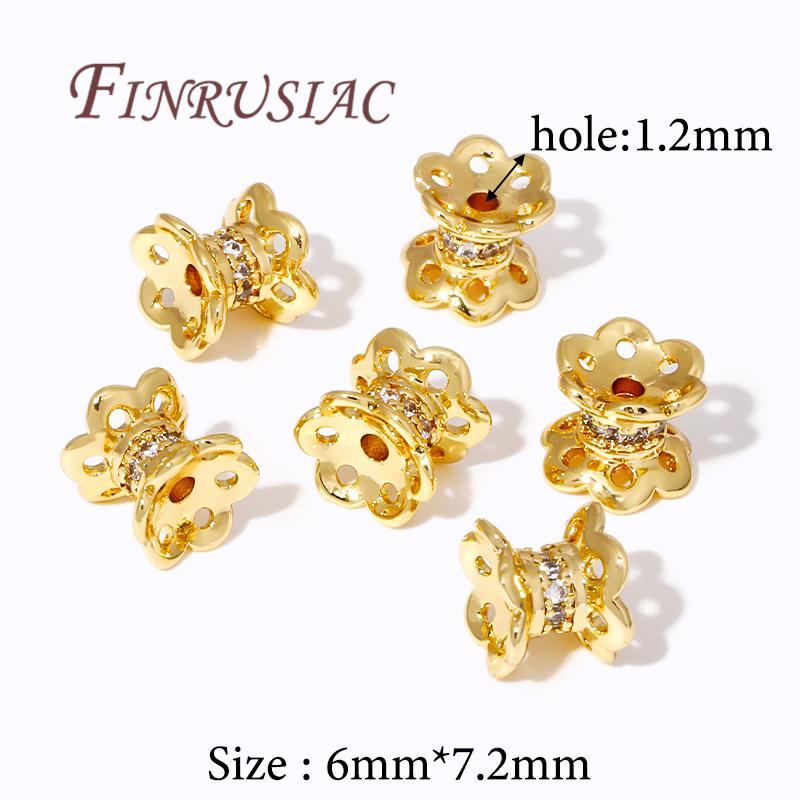 Multi Styles 18K Gold Plated Metal Beads Separators,Spacer Bead For Jewelry Making DIY Accessories,Bracelets Beads Wholesale