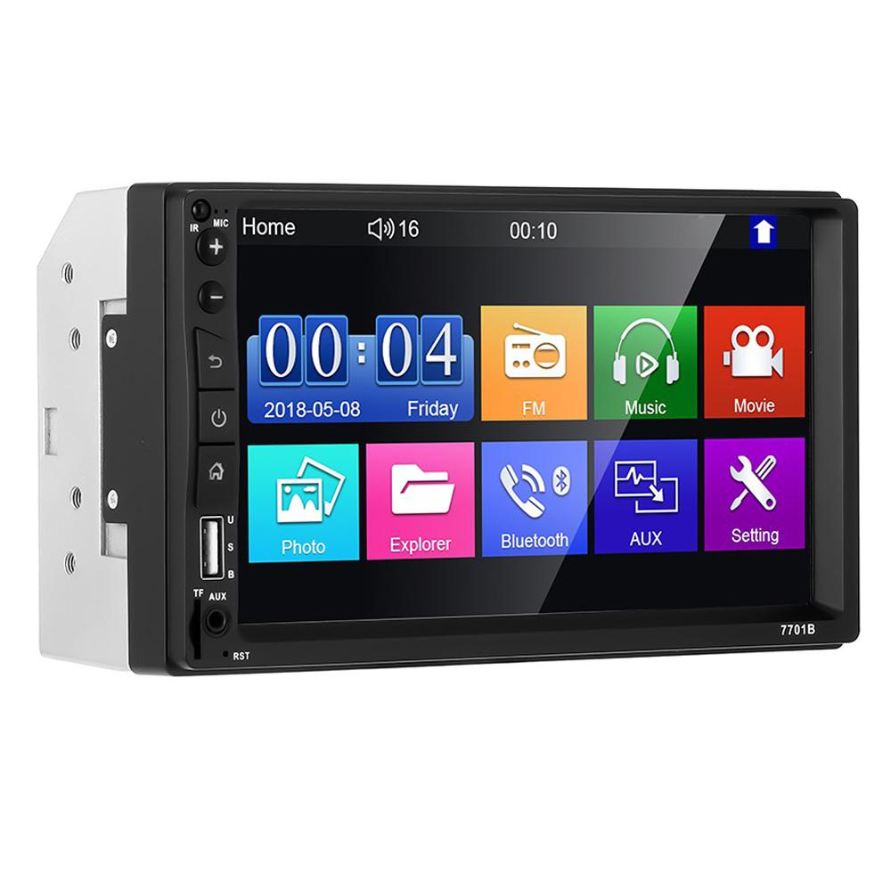 

7701B-3 7-inch MP5 Carplayer with 12 Light Camera/Steering Wheel Controller,Auto Car Center Console Video Recorder Type A