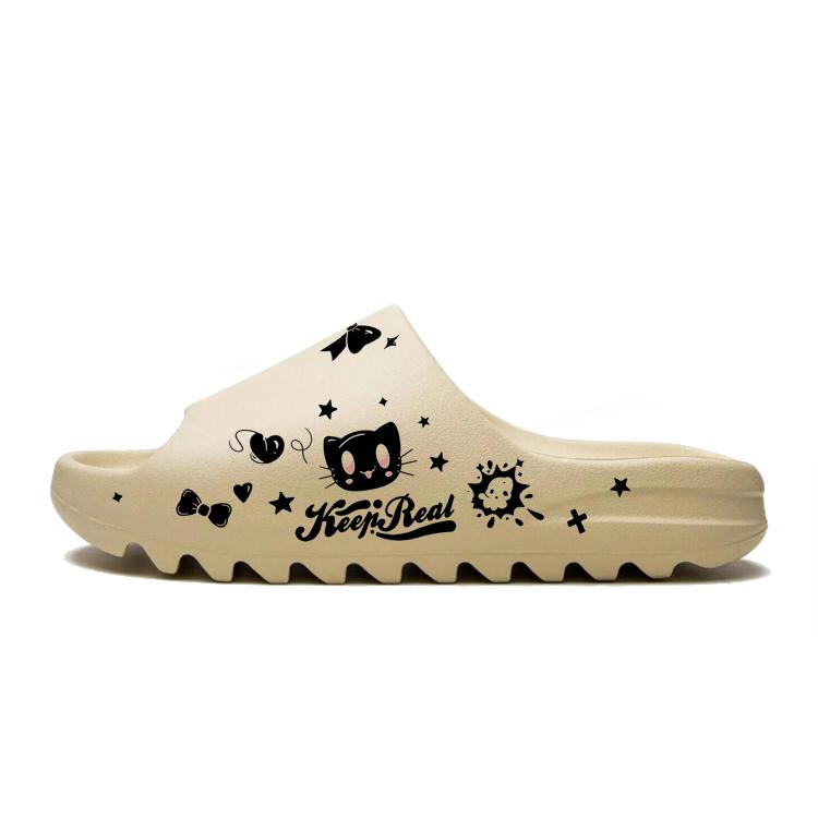 

Adidas Originals Yeezy Slide Slip Resistant Slide Slippers Unisex Beige Black FZ5897(Team352-) 37⅓