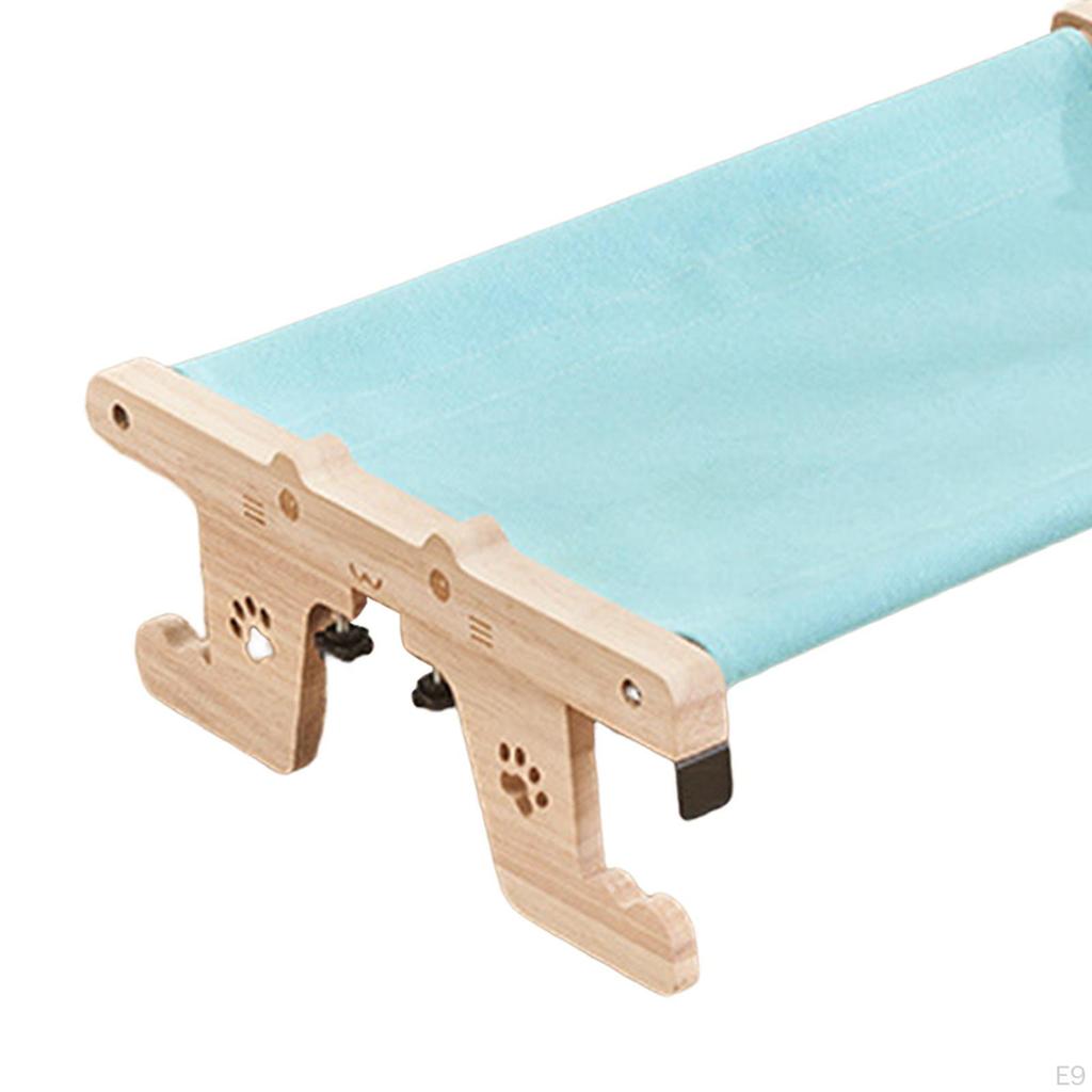 Cat Hammock Window Perch Adjustable Kitten Bed Steady Easily Install Multipurpose Wood Frame