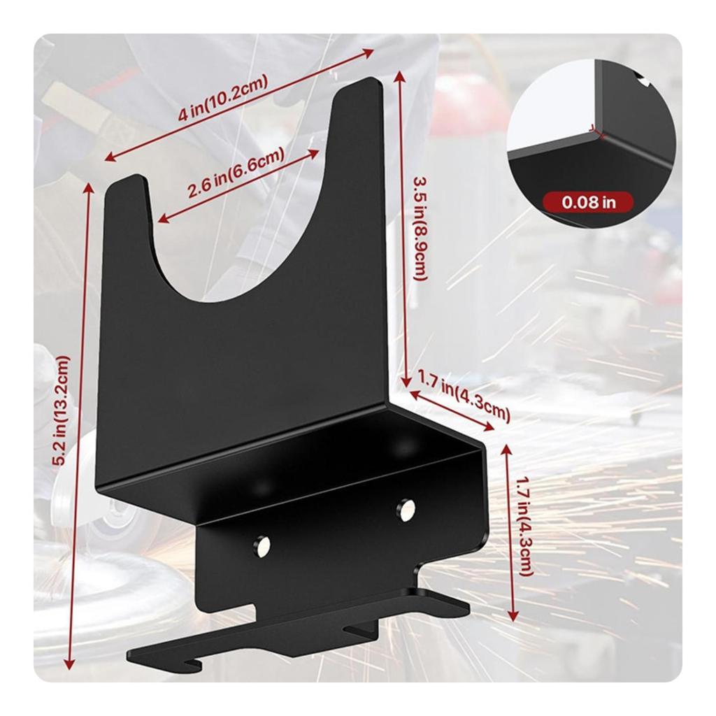 2 Pieces Angle Holder with Cord Hook Easy to Install Storage Stand Heavy Duty Garage Tool