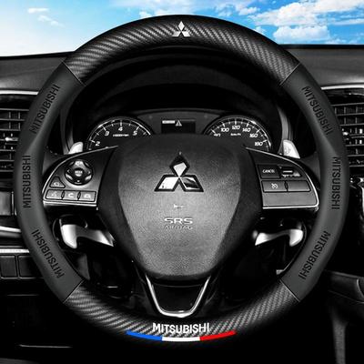 Knsh5 Breathable PU Leather Anti-Slip Universal Car Steering Wheel Cover for Lancer ASX Outlander Pajero Evolution Car