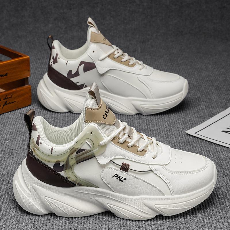 Zapatos de otoño nuevos transpirables suela sub-espesa para aumentar altura zapatillas deportivas zapatos casuales tipo papá