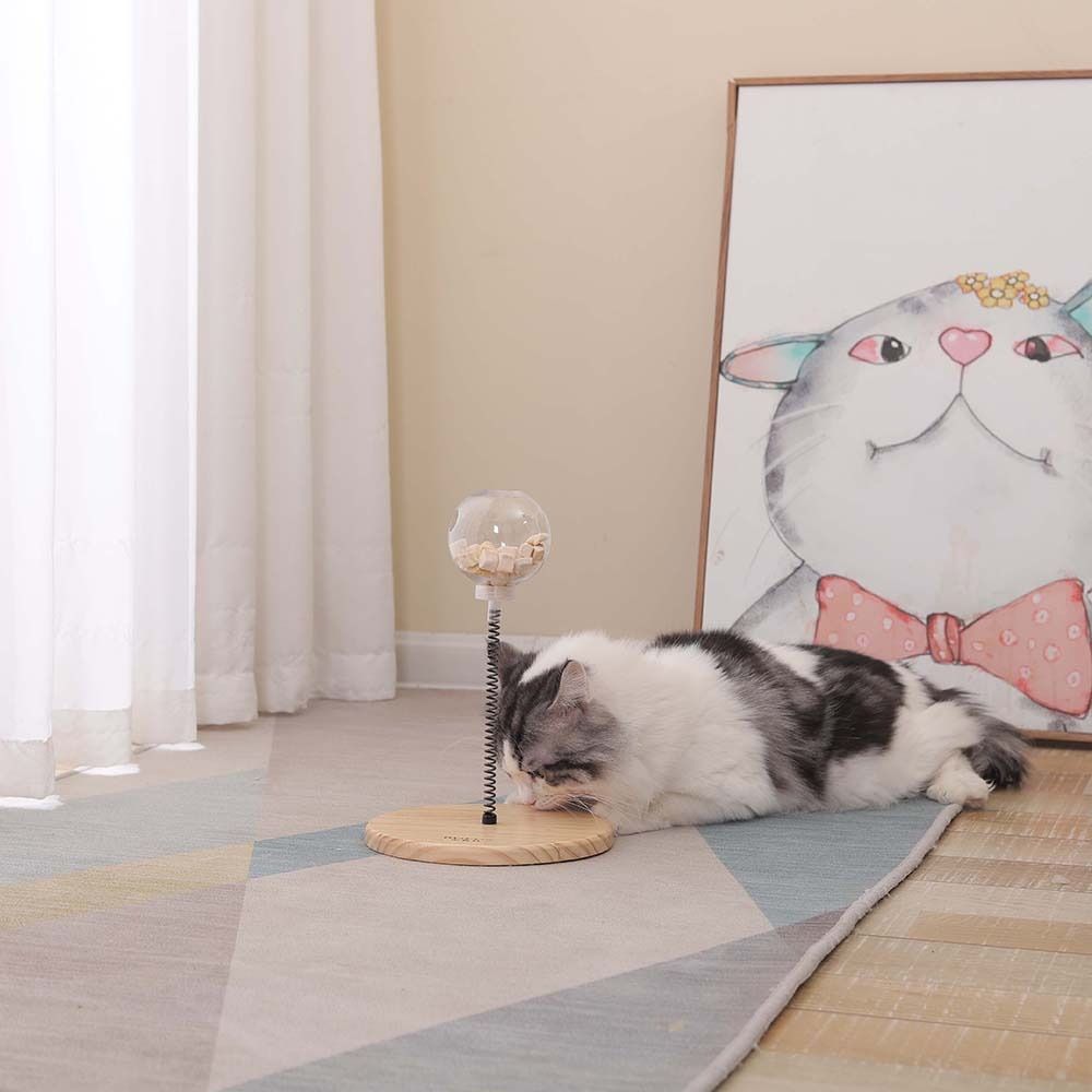 Kitten Boring Tease Indoor Play Chasing Pet Puzzle Toys Cat Toy Tumbler Swing Toy Pet Snack Feeder