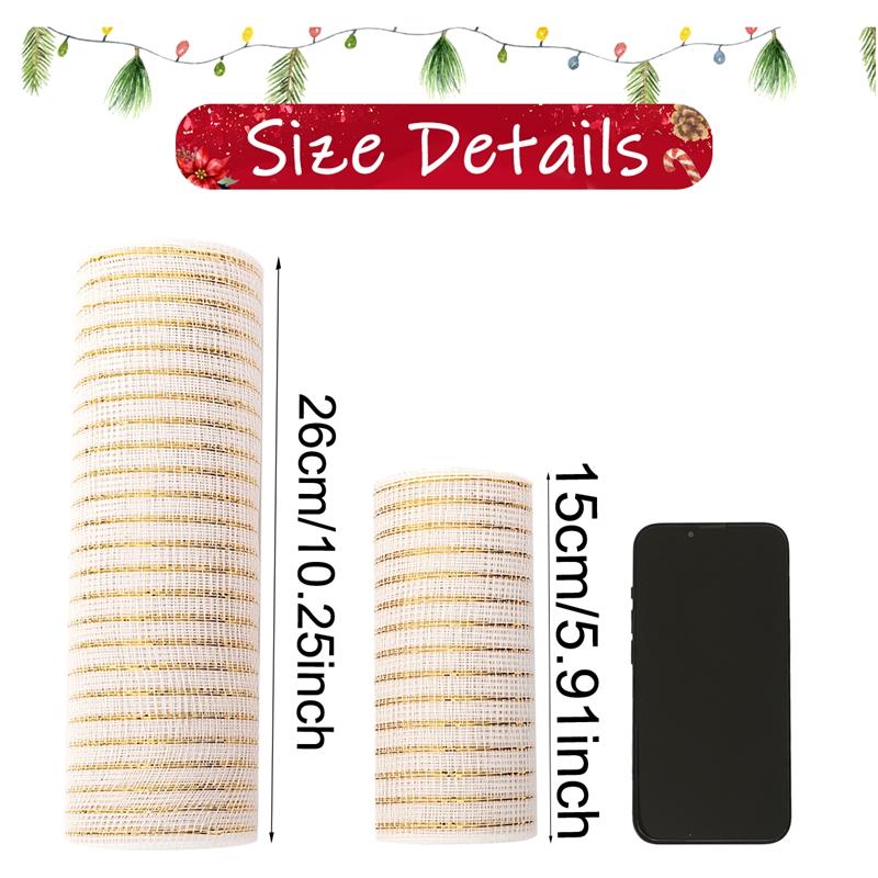 Christmas Crystal Gauze Ribbons 2026 Christmas Tree Decorations for Home Door Wreaths Navidad Noel Gifts Happy New Year 2026