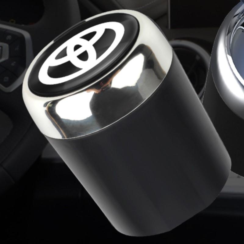 Car Cigarette Ashtray Cup Portable LED Smoke Car Ashtray Smoke Remover For Toyota GRsport Hilux Aygo Yaris sticker LPTWX1