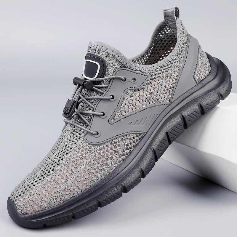 Fashion Breathable Man Sports Shoes New Arrival Men Mesh Flats Flying Fabric Casual Shoe Quick Dry Wading Aqua Shoes Hollow Out Sneakers