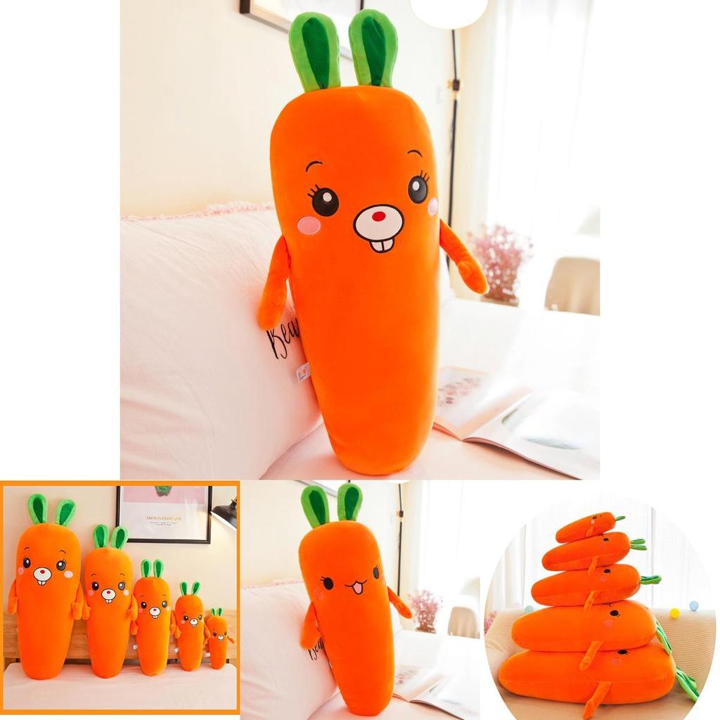 Adorable Carrot Sleeping Pillow Soft Stuffed Animal Plush Toy For Kids And Adults