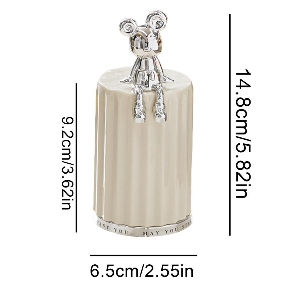 New Bear Cotton Pad Holder Cotton Swab Rod Storage Box Cosmetics Jewelry Bathroom Qtip Makeup Container Lipstick Organizer Box