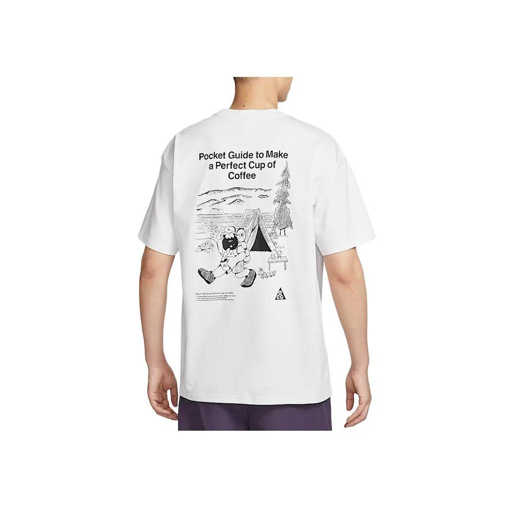 Nike ACG Outdoor Вологовідвідна Зручна М'яка Футболка з Коротким Рукавом Швидкосохнуча Чоловічі Топи Гірський Білий IF0371121