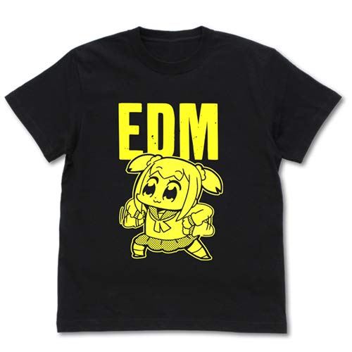 COSPA Pop Team Epic EDM T-Shirt Glow-in-the-Dark BLACK Size L