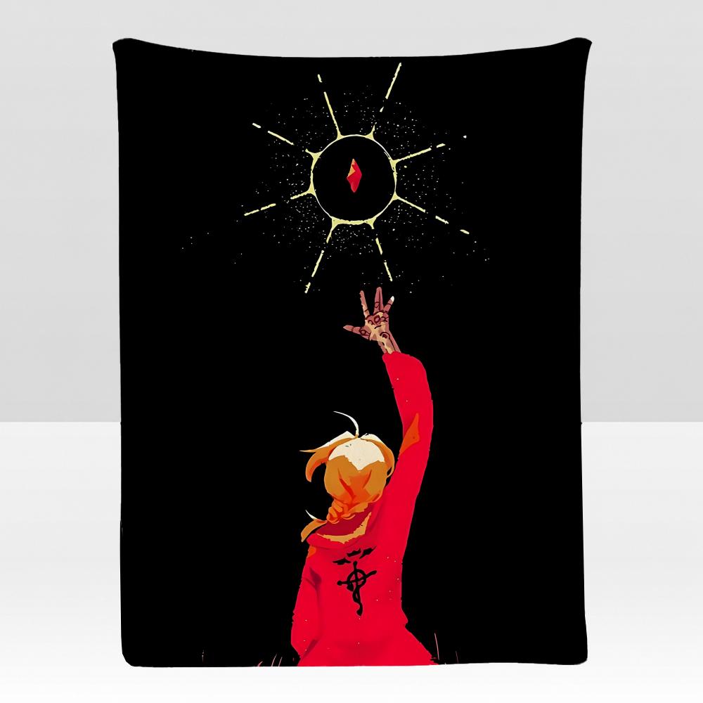 Anime FFullmetal AAlchemist Throw Soft Flannel Blanket for Bed Bedroom Sofa Picnic Throw Skinfriendly Breathable Gift Cover