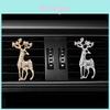 Car Air Vent Perfume Clip With Diamond-encrusted Deer Design Customizable Car Decoration