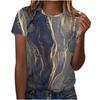 2025 New Summer Temperament Women's Sunrise Printed Women's T-shirt Round Neck Short Sleeve Street Casual Daily Basic Tops