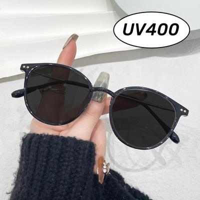 Retro Outdoor Round Frame Women Sunglasses Summer Fashion Korean Men Sunglasses Sun Protection Polarized Sunglasses