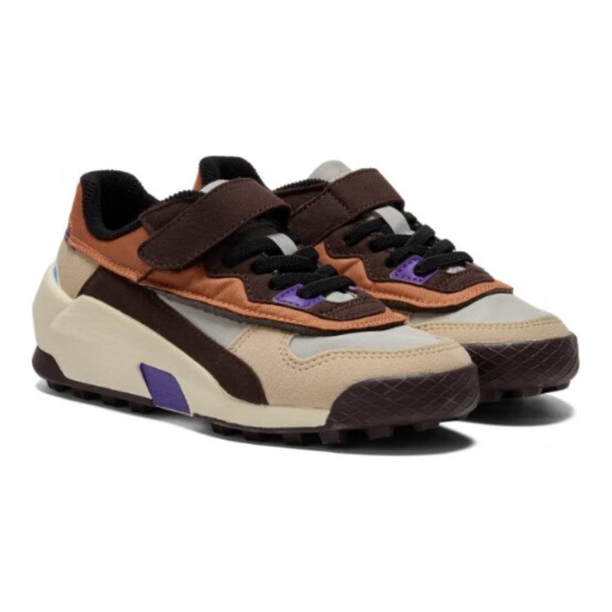 ONITSUKA TIGER Admix Runner Comfortable Versatile Low Top Casual Shoes Kids Sneaker Gray Brown 1184A087-020