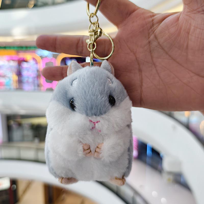 Süßer Hamster Anhänger Plüschtier Stofftier Puppe Taschenanhänger Schlüsselanhänger Stoff Cartoon Schmuck Zubehör Schlüsselanhänger Mädchen Geschenk Dekoration
