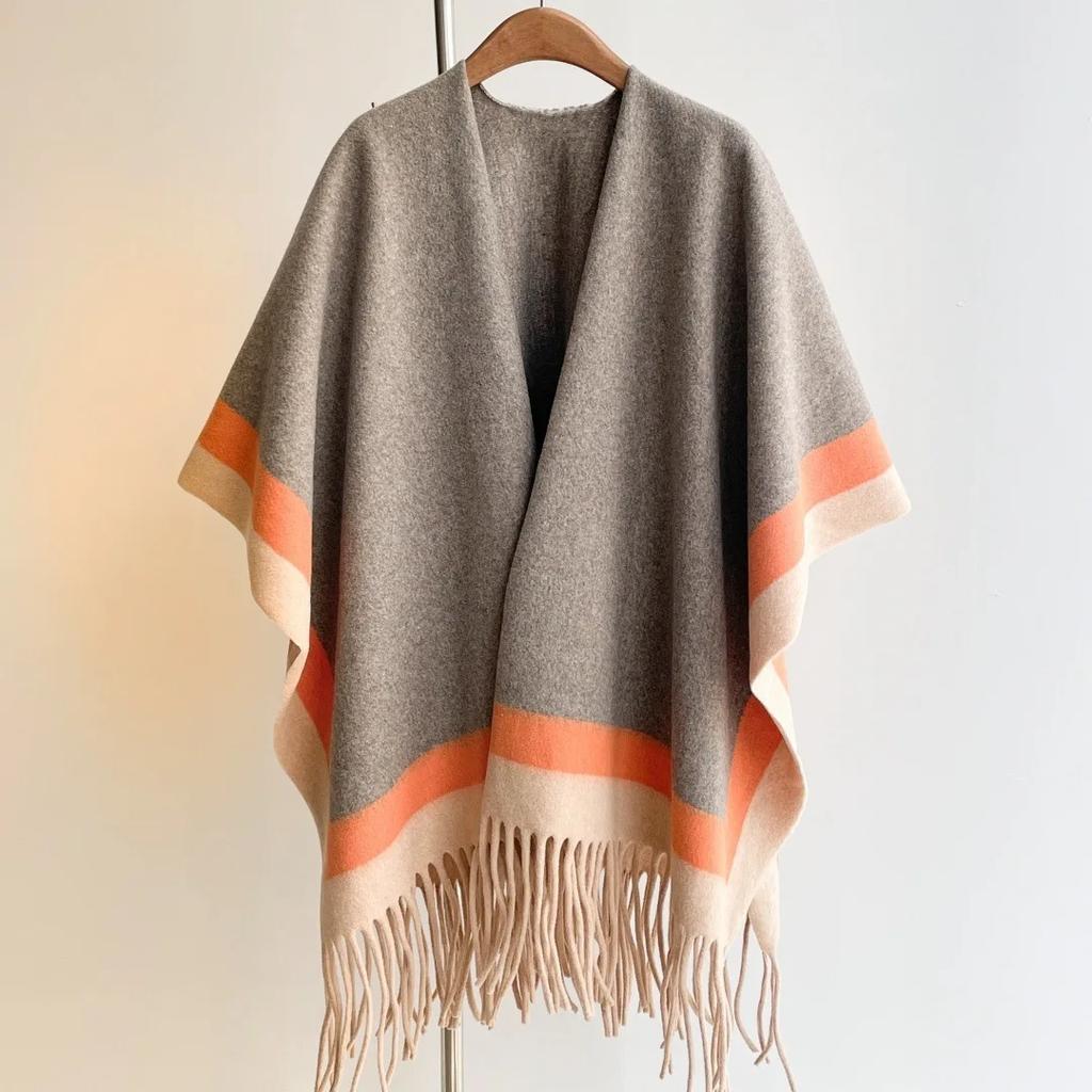 Luxury Winter Cashmere Shawl Women Tassels Scarf Design Warm Pashmina Blanket Poncho Scarves Female Thick Foulard Bufanda