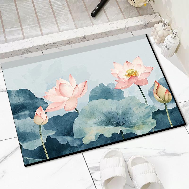 

Новый китайский коврик для пола, коврик для входной двери, в национальном стиле, коврик для ног, противоскользящий износостойкий коврик для входной двери, коврик для входа 40 * 60CM diatom mud