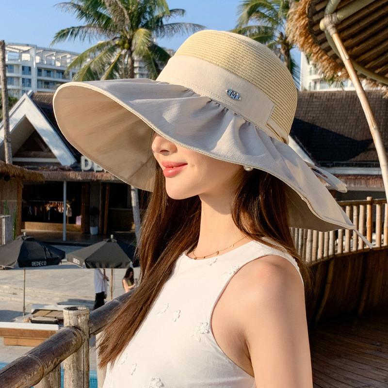 Grass Hat With Large Brim For Sun Protection And Breathability For Summer Vacation Use