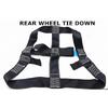 New High Strength Polyester Motorcycle Rear Wheel Transport Bar Tie Down Strap Black