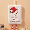 2026 Christmas Hand Towel Hanging Thickened Coral Fleece Towel Absorbent Quick Drying Cartoon Hand Towel Xmas Bathroom Decor