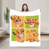 Lion King Simba Friends Blanket  Wool Awesome Breathable Throw Blankets for Chair Covering Sofa  Winter