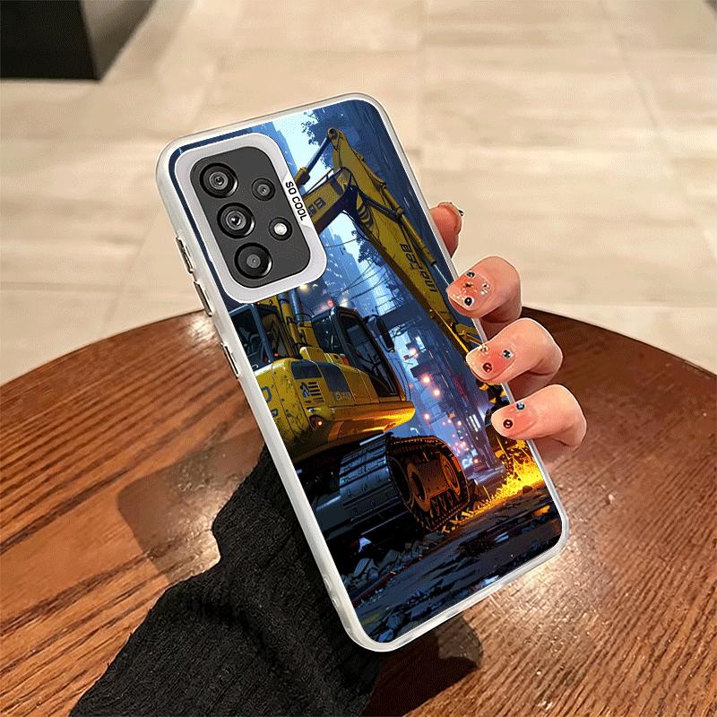 Excavating Machinery Cool Shockproof Phone Case for Samsung A17 A16 A15 A14 A37 A57 A36 A56 A26 A35 A55 A25 A34 A54 A24 A13 A23