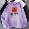 Game RUST Print Hoodie Loose Streetwear Men Pullovers Oversized Clothing Winter Sweatshirts Fleece Long Sleeve Sudaderas