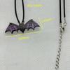 Acrylic Bat Pendant Necklaces for Women Girl Minimalist Rope Chain Choker Halloween Animal Necklace Jewelry Collier