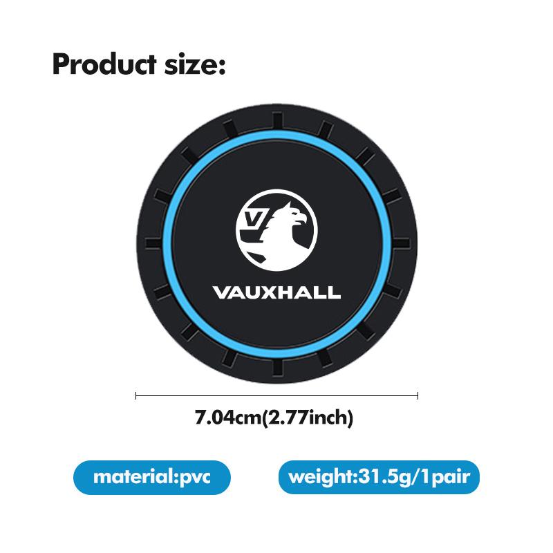 2pcs Car Water Cup Holder Anti Slip Insert Silicone Coaster Pad For Vauxhall Corsa Astra Mokka Grandland Crossland Combo Life