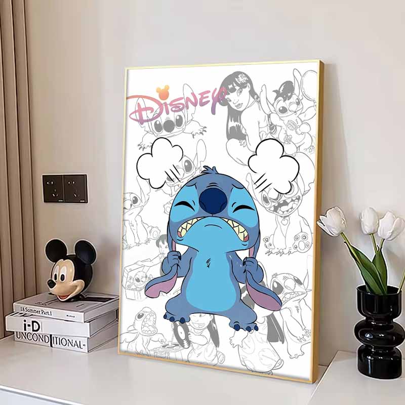 Disney Diamant Malerei: Stitch wird verrückt Kreative Illustration 5D Diamantmalerei Kunst Stickerei Kreuzstich Raumdekoration