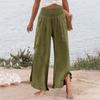 Womens Palazzo Pants Summer Casual Flowy Wide Leg Trousers Beach Travel Vacation Outfits