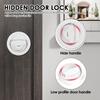 New Round Recessed Door Lock Keyless Stainless Steel Rustproof Hidden Cabinet Door Handle Lock for Bathroom Living Room Bedroom