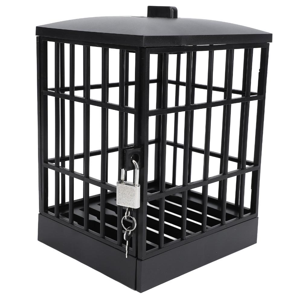 Lockable Design Cell Phone Jail All Black Black Grey Mobile Phone Prison Time Management Key Lock Phone Lock Box Classroom