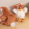 Cartoon Hens Key Ring Simulation Egg-laying Animal Key Holder Plush Chicken Keychain  Gift