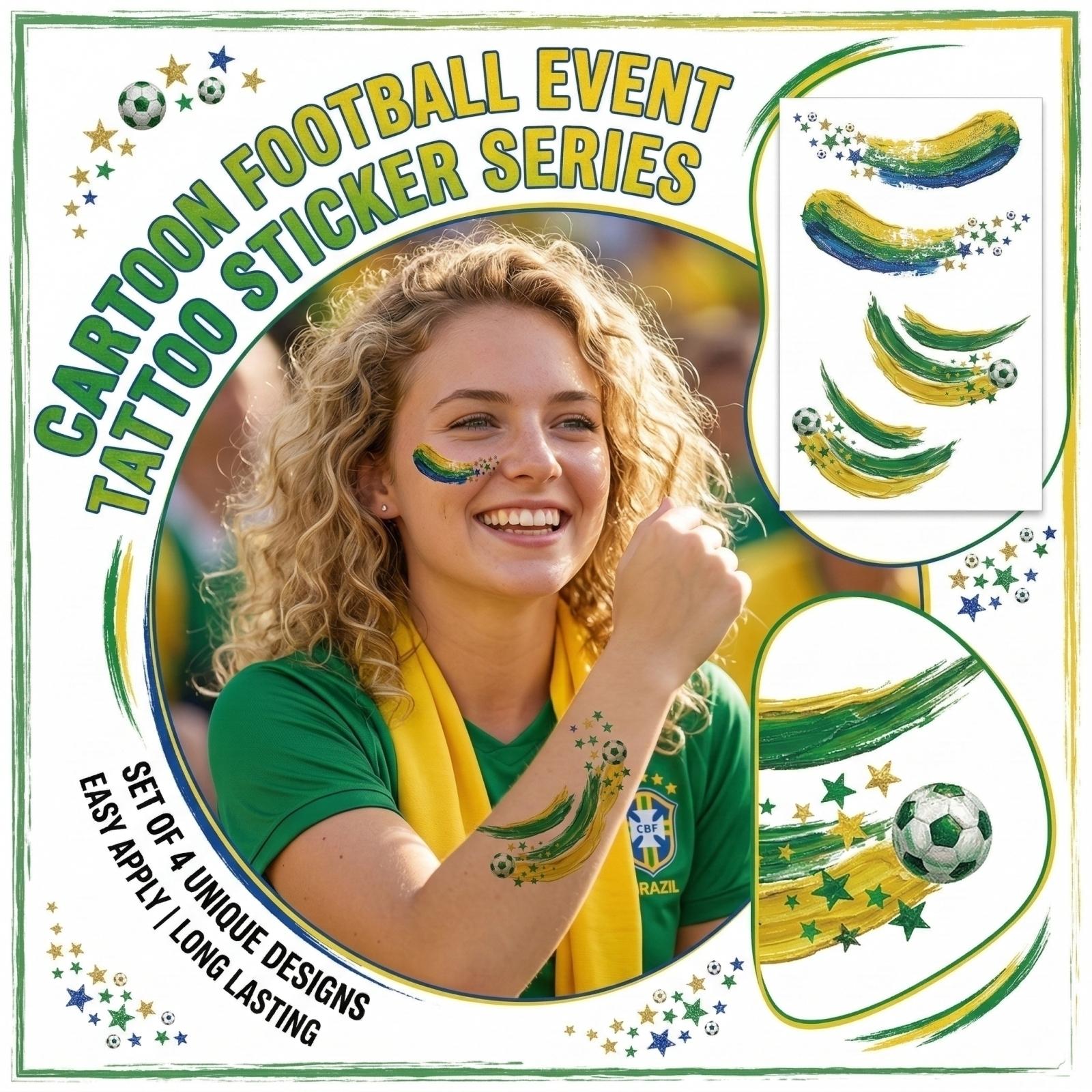 

Cartoon Football Series Stickers one size