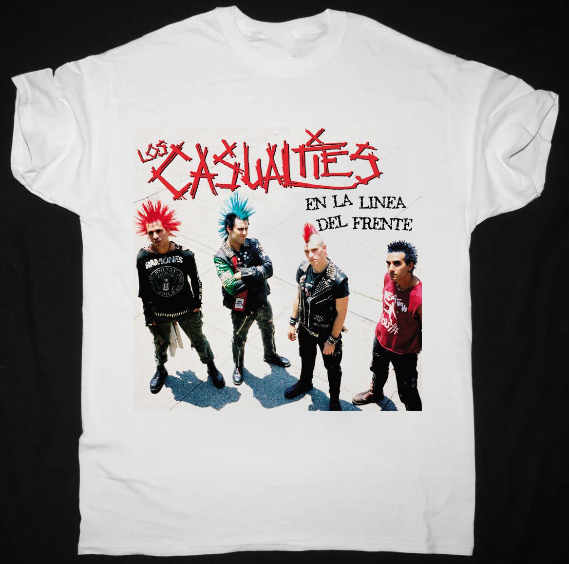 NEW The Casualties Band Album Short Sleeve White All Size Shirt XL