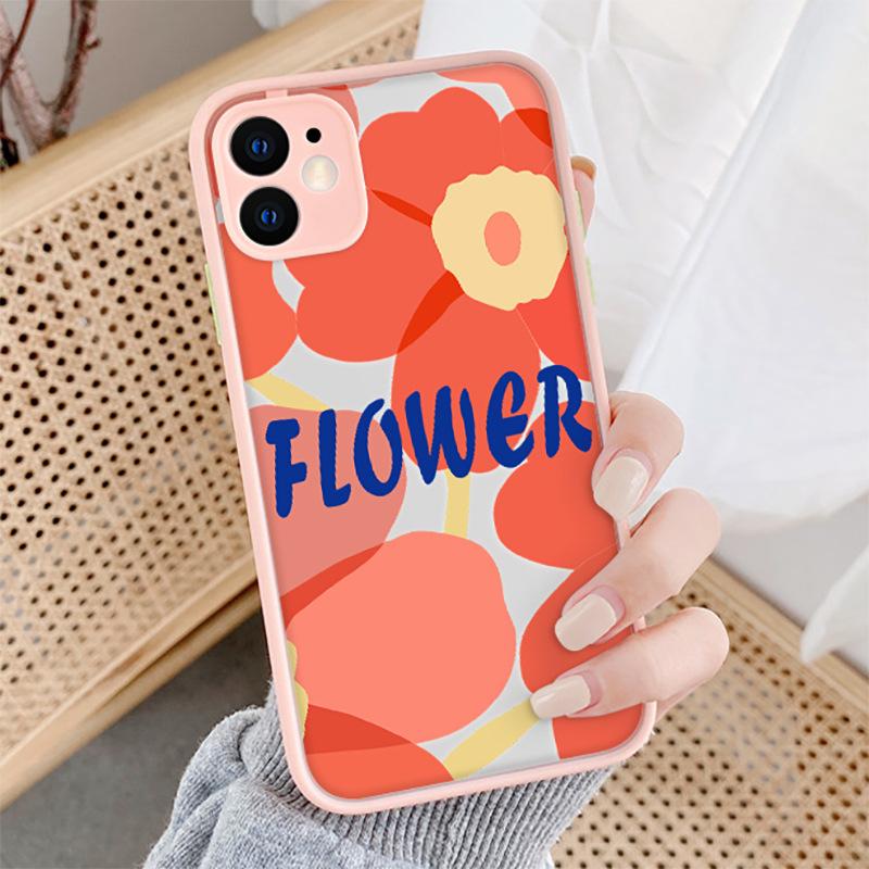 Silicone cartoon cute applicable Apple 14pro max painted 12pro mobile phone case TPU frame 12 protective case