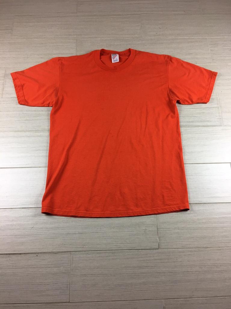 Vintage Jerzees Tee Shirt Size Large Plane orange