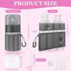 4 In 1 Travel Toiletry Container Refillable Travel Size Toiletries Bottle Set with Suction Cup for Smooth Wall for Shampoo Conditioner Body