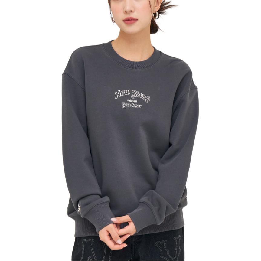 MLB New York Yankees Weicher und bequemer Rundhals-Pullover Sweatshirt Unisex-Sweatshirt Dunkelgrau 3AMTN1044-50GRD