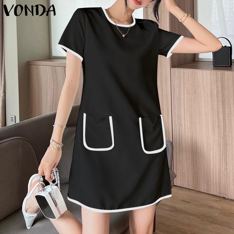 

VONDA Летнее женское короткое платье цвета H Line