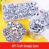 Různobarevná sada samolepicích pohyblivých očí - Černé a bílé barevné samolepky pro DIY tvoření