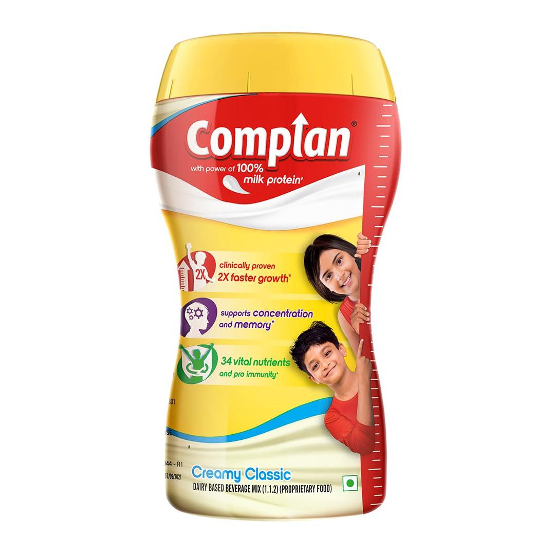 

Complan Nutrition Drink Powder for Children Creamy Classic Flavour 500g Jar with 34 Vital Nutrients