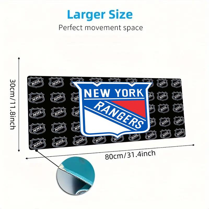 New York Rangers Color Mouse Pad Large Gaming Table Cushion Non-slip Laptop Tablet Big Mousepad XXL Mat Mini PC Playmat With Lock edge